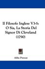 Il Filosofo Inglese V35 O Sia La Storia Del Signor Di Cleveland