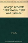 Georgia O'keeffe 100 Flowers 1990 WALL CALENDAR