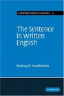 The Sentence in Written English A Syntactic Study Based on an Analysis of Scientific Texts