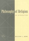 Philosophy of Religion An Introduction