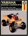 Haynes Yamaha Banshee  Warrior ATVs Owners Workshop Manual 19872003