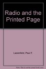 Radio and the Printed Page