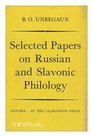 Selected Papers on Russian and Slavonic Philology