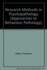Research Methods in Psychopathology
