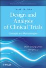 Design and Analysis of Clinical Trials Concepts and Methodologies
