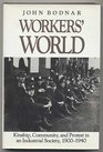 Workers' World Kinship Community and Protest in an Industrial Society 19001940