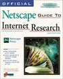 Official Netscape Guide to Internet Research For Windows  Macintosh