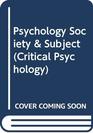 PSYCHOLOGY SOCIETY  SUBJECT CL