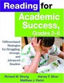 Reading for Academic Success Grades 26 Differentiated Strategies for Struggling Average and Advanced Readers