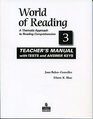 World of Reading Level 3 Teacher's Manual with Tests and Answer Keys