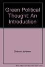 Green Political Thought An Introduction