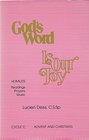 God's word is our joy Homilies readings prayers music Advent and Christmas Cycle C