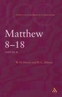 A Critical and Exegetical Commentary on the Gospel According to Saint Matthew Matthew 818