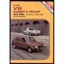 VW Rabbit  pickup 19751984 gas diesel  turbo diesel shop manual