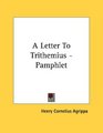 A Letter To Trithemius  Pamphlet