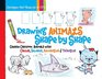 Drawing Animals Shape by Shape Create Cartoon Animals with Circles Squares Rectangles  Triangles