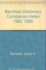 Barnhart Dictionary Companion Index 1982 1985