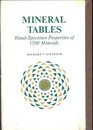 Mineral Tables Hardspecimen Properties of 1500 Minerals