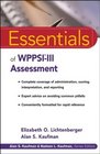 Essentials of WPPSIIII Assessment
