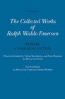 Collected Works of Ralph Waldo Emerson Volume IX Poems A Variorum Edition