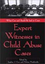 Expert Witnesses in Child Abuse Cases What Can and Should Be Said in Court