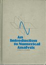 Introduction to Numerical Analysis