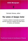 The Letters of Georges Cuvier A Summary Calendar of Manuscript and Printed Materials Preserved in Europe the United States of America and Australa