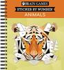 Brain Games  Sticker by Number Animals  2 Books in 1
