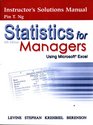 Statistics for Managers Using Microsoft Excel 4th Edition