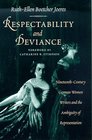 Respectability and Deviance  NineteenthCentury German Women Writers and the Ambiguity of Representation