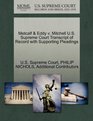 Metcalf  Eddy v Mitchell US Supreme Court Transcript of Record with Supporting Pleadings