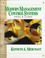 Modern Management Control Systems Text and Cases