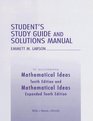 Student's Study Guide and Solutions Manual to accompany Mathematical Ideas Tenth Edition