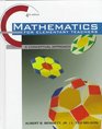 Mathematics for Elementary School Teachers A Conceptual Approach