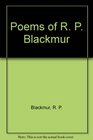 Poems of R P Blackmur