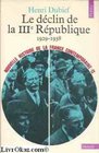 Le declin de la Troisieme Republique 19291938