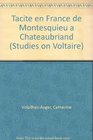 Tacite en France de Montesquieu a Chateaubriand