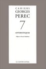 Cahiers Georges Perec numro 7  Antibiotiques
