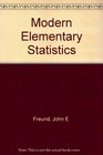 Modern Elementary Statistics