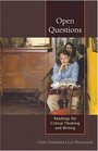 Open Questions Readings for Critical Thinking and Writing