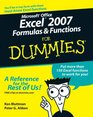 Microsoft Office Excel 2007 Formulas & Functions For Dummies (For Dummies (Computer/Tech))