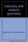 Calculus with Analytic Geometry