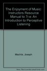 The Enjoyment of Music Instructors Resource Manual to 7re An Introduction to Perceptive Listening
