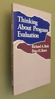 Thinking About Program Evaluation