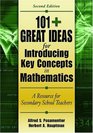 101  Great Ideas for Introducing Key Concepts in Mathematics A Resource for Secondary School Teachers