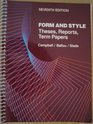 Form and Style These Report Term Pap 7ee