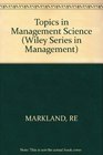 Topics in Management Science