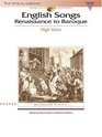 English Songs Renaissance to Baroque  With a companion CD of accompaniments