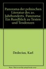 Panorama der polnischen Literatur des 20 Jahrhunderts 5 Abt in 7 Bdn Panorama Ein Rundblick