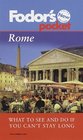 Fodor's Pocket Rome 3rd Edition  What to See and Do If You Can't Stay Long